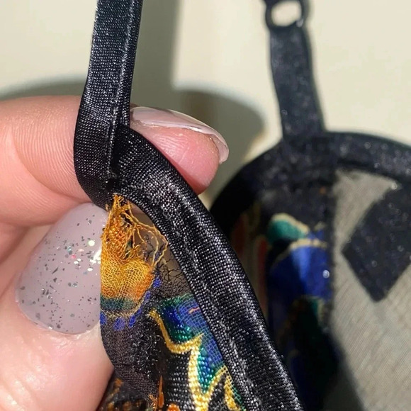 Vintage 80’s 90’s floral  Victoria Secret Gold Label One Piece bodysuit size XS - Picture 11 of 17